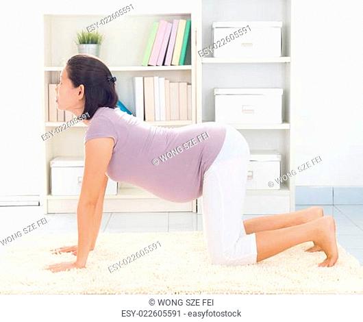 Prenatal yoga at home