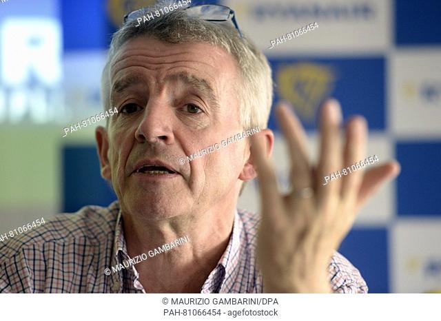 CEO of Irish discount airline company Ryanair, Michael O'Leary, speaks at a press conference in Berlin,  Germany, 09 June 2016