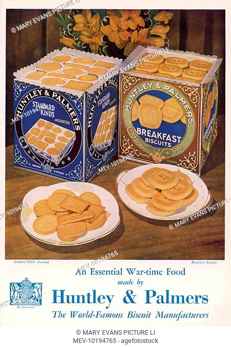 Huntley & Palmers Breakfast Biscuits advert 1907 