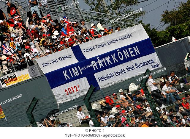 Qualifying, Fans of Kimi Raikkonen FIN, Ex F1 Champion, F1, Japanese Grand Prix, Suzuka, Japan