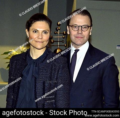 Prince Daniel and Crown Princess Victoria visit the Swedish Institute for European Policy Studies, SIEPS, in Stockholm, Sweden, Feb. 24, 2022