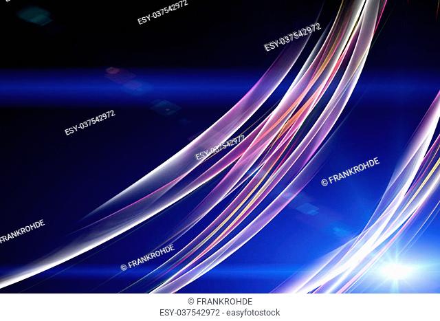 Futuristic technology wave background design with lights