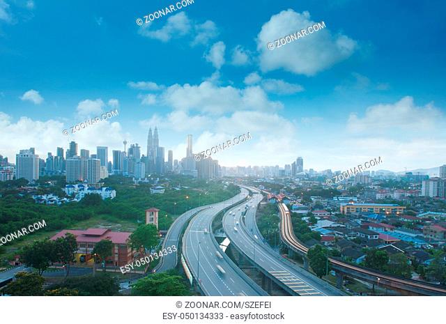 Kuala Lumpur city skyline view during daytime