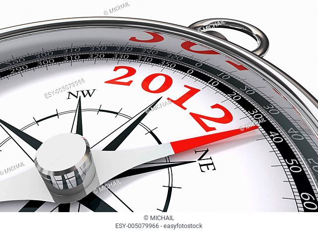 new year 2012 concept compass