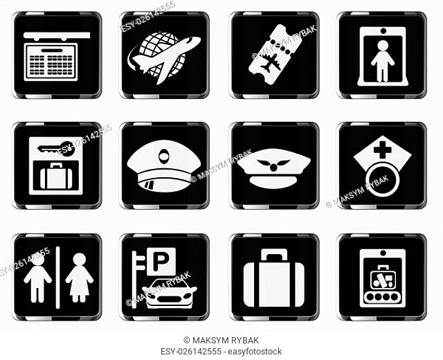 Airport simply symbols for web and user interface