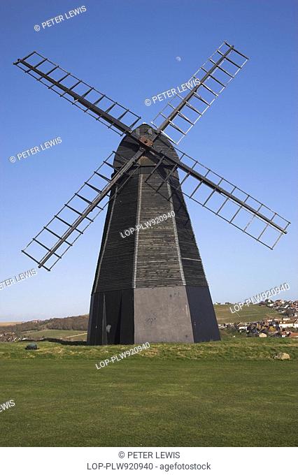 England, City of Brighton and Hove, Rottingdean, Rottingdean Windmill is a black smock mill built in 1802, situated above the village of Rottingdean to the west...