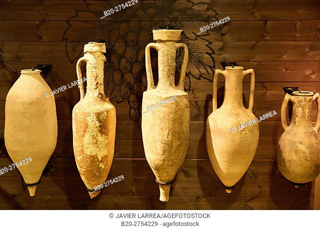 Wine amphora, Museo Vivanco de la Culture del Vino, Vivanco Museum of Wine Culture, Briones, La Rioja, Spain, Europe