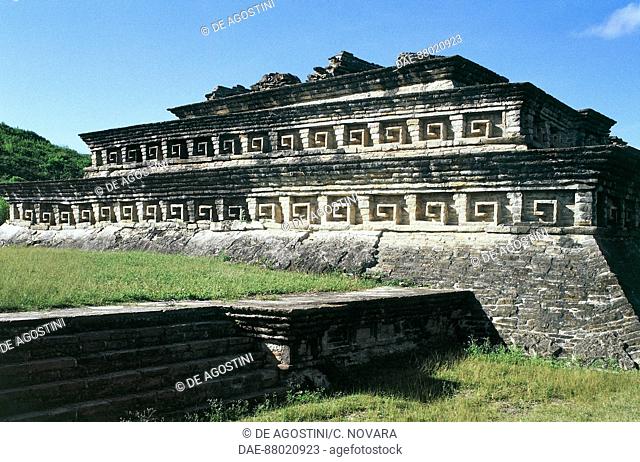 Building C, archaeological site of El Tajin (Unesco World Heritage List, 1992), Veracruz, Mexico. Totonac Civilisation