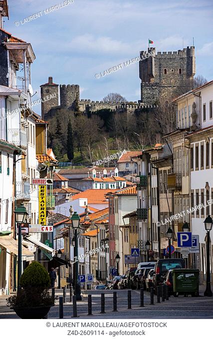 View of Medieval Castle of Braganca from the Downtown. Braganca District, Norte Region, Portugal, Europe