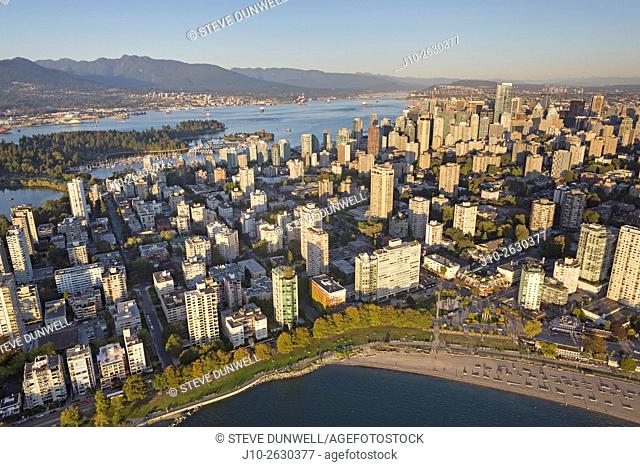 Aerial view of Vancouver, BC, Canada