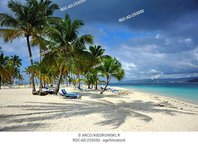 Tropical beach Cayo Levantado Samana Dominican Republic Barcardi Island
