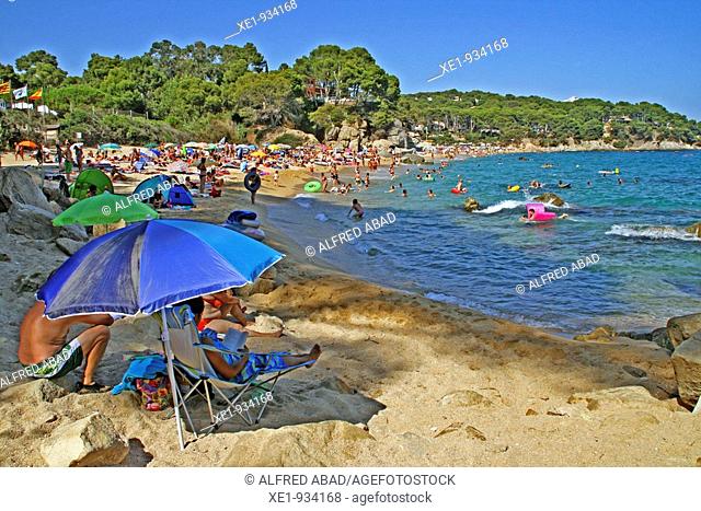 Beach, Sagaro, Costa Brava, Catalonia, Spain