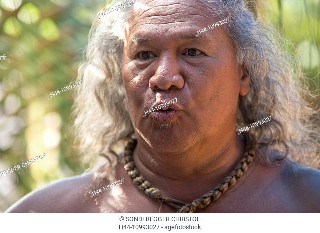 Molokai, local, Polynesian, no model-release, man, USA, Hawaii, America, portrait