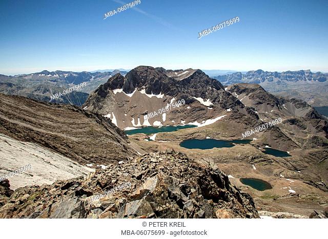 hiking path, mountain lake, trekking, water, effort, GR11, tourism, alpine tour