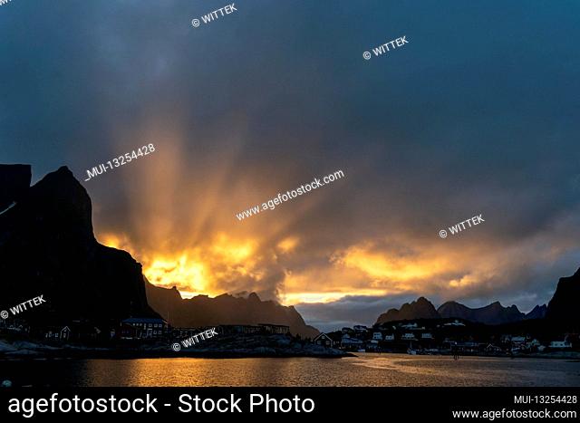 Sunset in Reine, Lofoten, Norway
