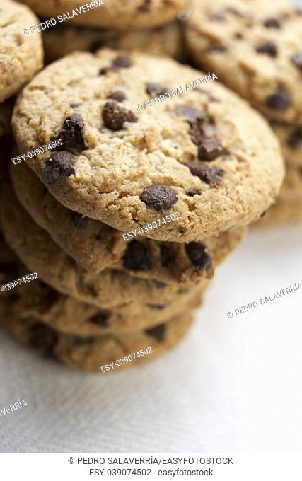 Group of chocolate chips cookies