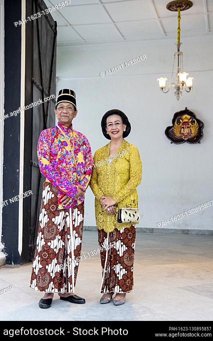 Sri Sultan Hamengku Buwono X and his wife Ratu Hemas at the Kraton Yogyakarta in Yogyakarta, on March 11, 2020, .on the 2nd of a 4 day state visit to Indonesia