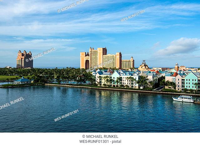 Bahamas, Nassau, Paradise Island, Hotel Atlantis at the waterfront