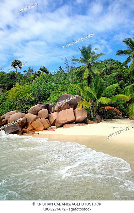 Beach on La Digue, Seychelles, Indian Ocean, Africa