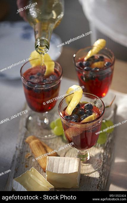 Blueberry rum cocktail