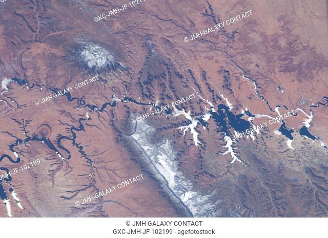 One of the Expedition 34 crew members aboard the Earth-orbiting International Space Station on March 12 , 2013 photographed this image of the Colorado Plateau