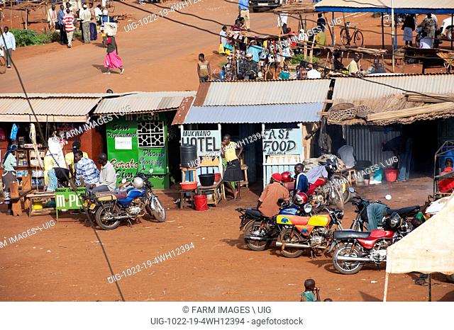 Busy border town of Bumala in Kenya, near the border with Uganda. (Photo by: Wayne Hutchinson/Farm Images/UIG)