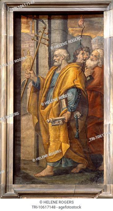 Rome Italy Santa Maria Maggiore Painting Of St Peter Holding The Keys