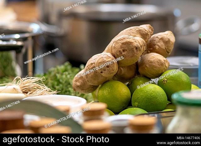 Ginger, Limes, Food, Fresh, Food, cooking