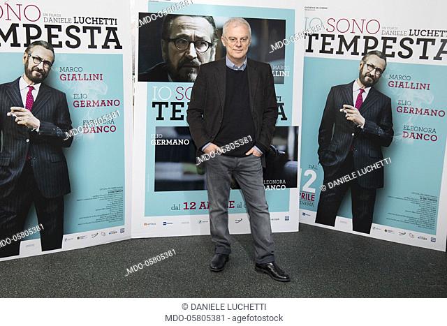Italian film maker Daniele Luchetti attends the photocall of Io Sono Tempesta movie, at Anteo Palazzo del Cinema. Milan, April 9th 2018