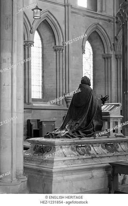 Monument to Bishop Ridding, Southwell Minster, Nottinghamshire, 1969. 'Reverence', a monument to Bishop Ridding in Southwell Minster