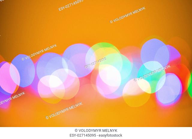 Colorful beautiful blurred bokeh background with copy space. Holiday texture