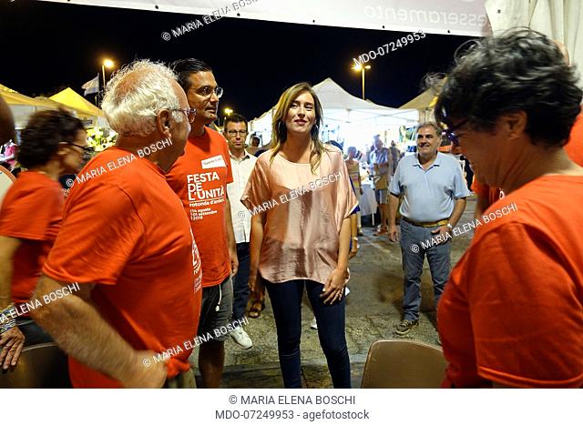 Italian politician Maria Elena Boschi during the Unity Day at Rotonda di Ardenza. Livorno, August 17th, 2019