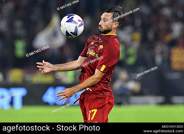 Roma player Matias Vina during the match Roma v Lecce at the Stadio Olimpico. Rome (Italy), October 09th, 2022