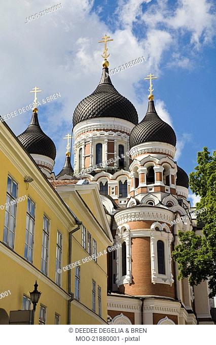 Alexander Nevsky Cathedral in old town Tallinn Estonia