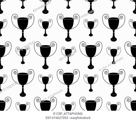 Seamless pattern with trophy vector