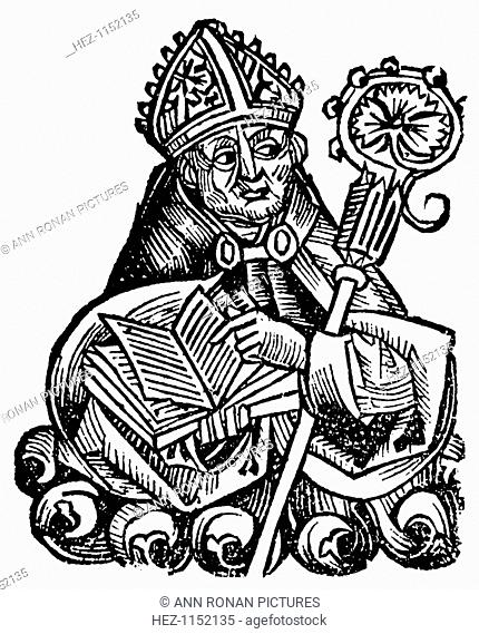 Albertus Magnus (c1200-1280) German-born Dominican friar, 1493. Known as 'Doctor Universalis', Albertus Magnus became Bishop of Ratisbon (Regensburg) in 1260