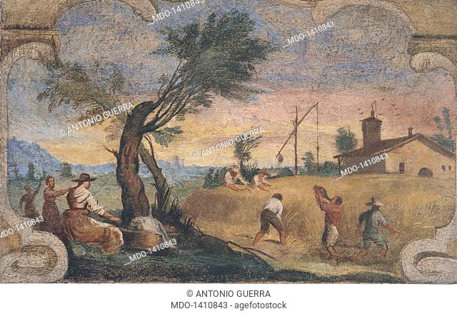 Scene of Country Life - Reaping Time (Scena di vita campestre - La mietitura), by Giovan Francesco Barbieri known as il Guercino, 1615 - 1616, 17th Century