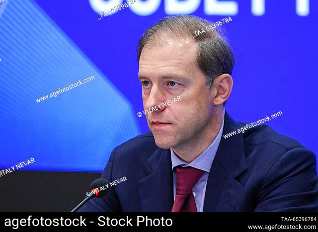 RUSSIA, KALININGRAD - DECEMBER 1, 2023: Russia's Industry and Trade Minister Denis Manturov attends a meeting of the Coordination Council for Industry