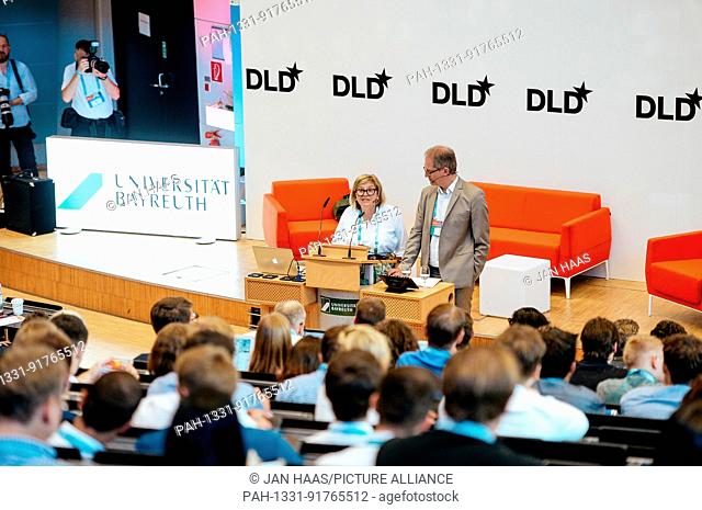 BAYREUTH/GERMANY - JUNE 21: Steffi Czerny (DLD, l.) and Prof. Dr. Stefan Leible (President of th University of Bayreuth) welcome the participants of the DLD...