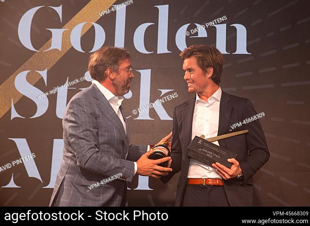Belgium's Tom Boon winner of the golden stick trophee pictured during a ceremony to award the 'Golden Sticks' (Gouden Sticks - Sticks d'Or) for the best players...