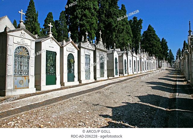 Graves, cemetery, Cemiterio dos Prazeres, Lisbon, Portugal