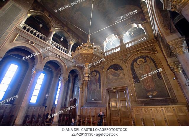 Madonna Dudu Orthodox church in Craiova Romania on March 17, 2017 in Romania. Interior detail