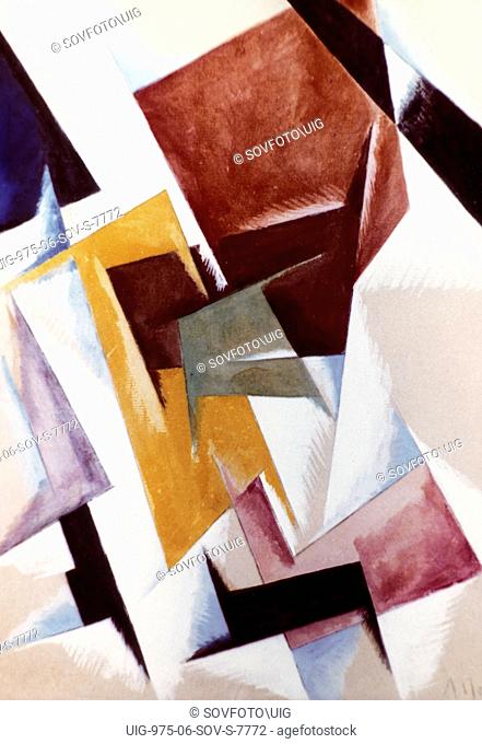 Spacial force construction' (1921) painting by lyubov popova (1889 - 1924)