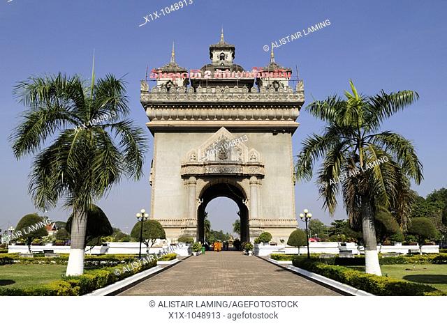 Patuxai Arch of Triumph, Vientiane, Laos, South East Asia
