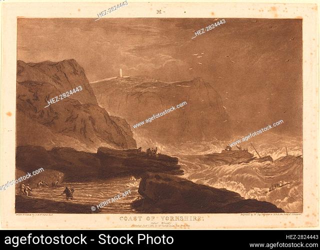 Coast of Yorkshire, published 1811. Creators: JMW Turner, William Say