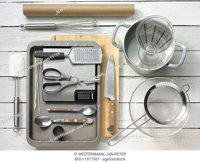Kitchen utensils for making polenta and fish