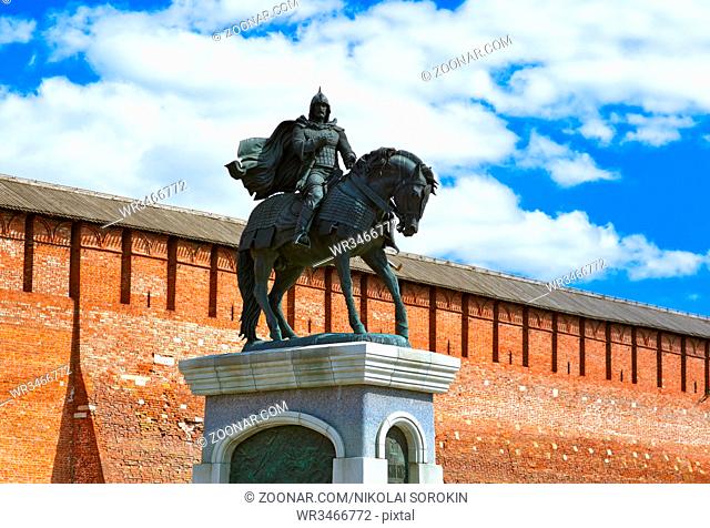 The monument to Dmitry Donskoy in Kolomna Kremlin - Russia - Moscow region