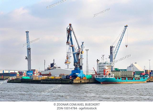 Hamburg, Germany - March 12, 2016: The Port of Hamburg (Hamburger Hafen) is Germany#39;s largest and Europe#39;s second busiest sea port after Rotterdam