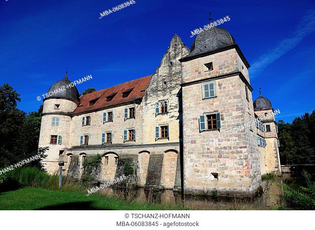 Renaissance moated castle / Wasserschloß Mitwitz, district Kronach, Upper Franconias, Bavaria, Germany
