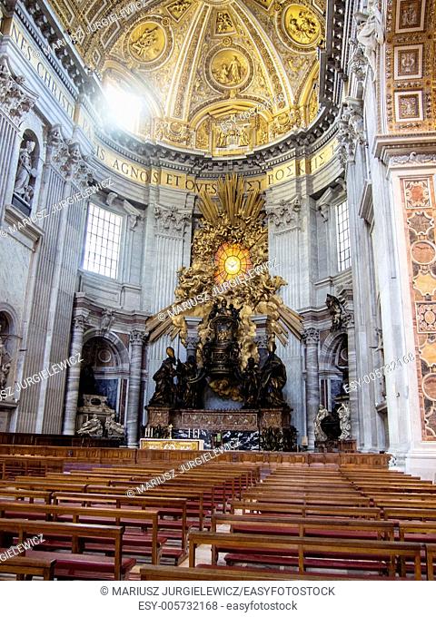St. Peter's Basilica has the largest interior of any Christian church in the world